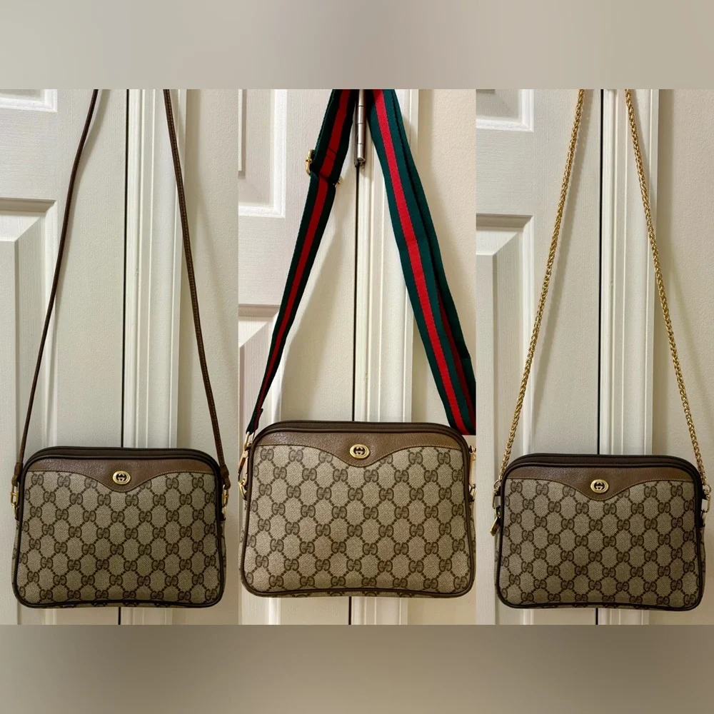 GUCCI monogram interlocking Auth VTG Clutch Crossbody Shoulder Bag💫 - Picture 5 of 17